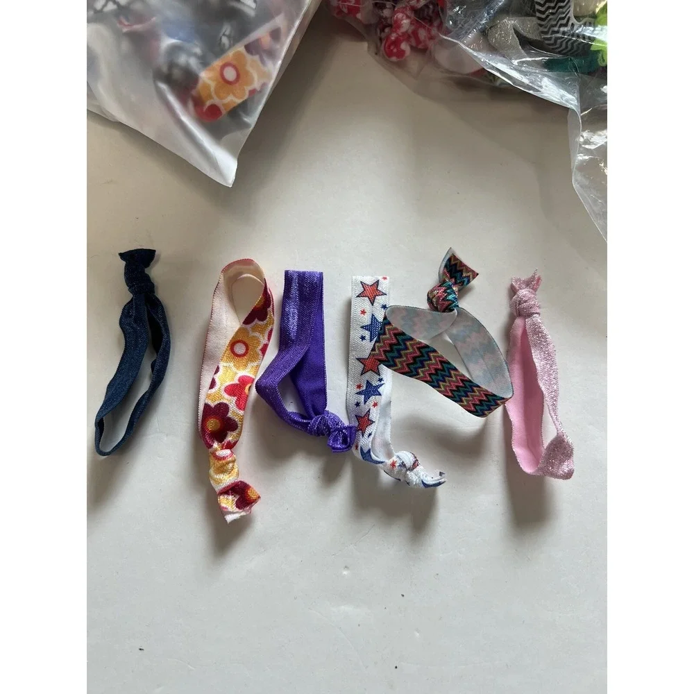 New 245 Hair Ties Elastic Ponytail Holder Bands No Crease Varieties